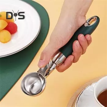 Легкая ложка для мороженого, удобная ручка, полезная ложка для мороженого с хорошим захватом зелёный