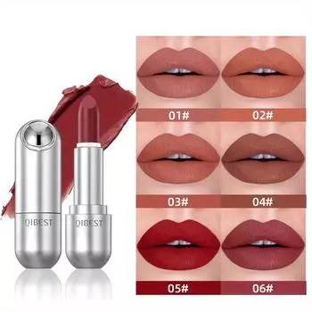Легкая матовая антипригарная помада, не выцветающая губная помада, долговечная водостойкая невыцветающая натуральная трехмерная помада
