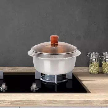 Легкая миска из нержавеющей стали для салата рамен, многоцелевая, практичная, для супа, кухни, выпечки 18cm