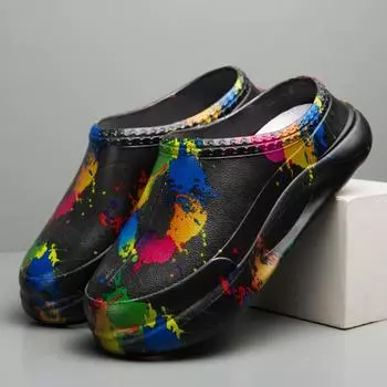 Легкая многофункциональная летняя водонепроницаемая повседневная обувь большого размера, обувь для ленивых, обувь для воды, обувь для шеф-повара, садовые сандалии 39 чёрный