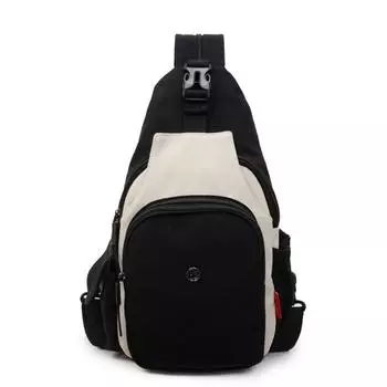 Легкая многофункциональная нагрудная сумка женская сумка через плечо большая вместимость сращивание спортивный рюкзак для отдыха на открытом воздухе чёрный