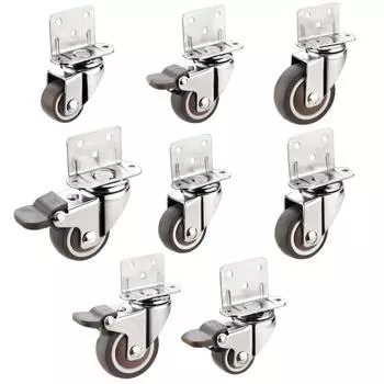Легкая мобильность мебели с мощными роликами 20 кг, бесшумные поворотные колеса 1 Inch No Brake