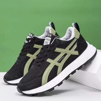 Легкая мода Forrest Gump обувь тренд лето новый мужской повседневный одиночные туфли молодежная удобная беговая спортивная обувь 39 чёрный