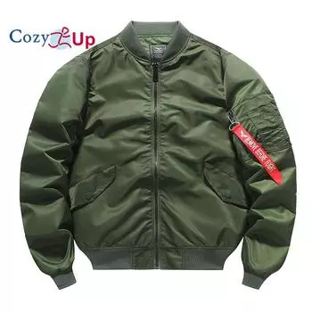 Легкая мужская куртка-бомбер Cozy Up, ветровка, приталенная верхняя одежда для активного отдыха M чёрный