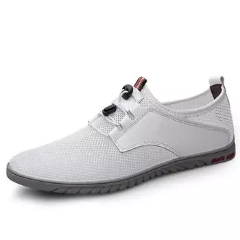 Легкая мужская повседневная обувь, дышащие мужские повседневные кроссовки без застежек, нескользящие сетчатые балетки, летняя обувь для ходьбы на открытом воздухе 37