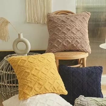 Легкая наволочка 45X45 см, мягкая защитная подушка без морщин, украшение для домашнего дивана 45x45cm темно-синий