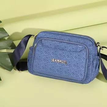 Легкая нейлоновая сумка для мам среднего возраста, водонепроницаемая сумка через плечо, женская многослойная сумка через плечо большой вместимости темно-синий