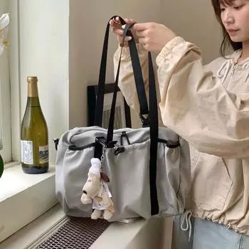 Легкая нейлоновая женская сумка большой вместимости, повседневная спортивная сумка, студенческая компьютерная сумка, сумка через плечо, дорожная сумка