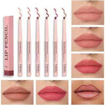 Легкая окраска, вращающаяся губная помада, прочный макияж, матовая натуральная губная помада, подводка для губ