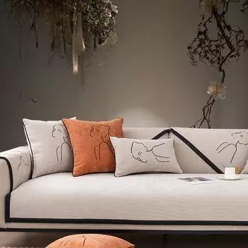 Легкая подушка для дивана из синели, Роскошный современный высококачественный чехол на четыре сезона, универсальный нескользящий чехол для дивана, полотенце, чехол на подушку сиденья, тканевый кожаный чехол 70*70cm