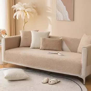 Легкая подушка для дивана, роскошная нескользящая универсальная всесезонная простая современная высококачественная ткань для полотенец в скандинавском стиле, плюшевая подушка 70x70