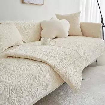 Легкая подушка для дивана, роскошная современная высококачественная синель с вышивкой, универсальный нескользящий чехол на диван, полотенце, чехол на подушку сиденья, тканевый кожаный чехол 70*70cm