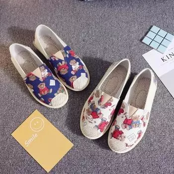 Легкая повседневная обувь с сеткой, женская модная женская обувь без шнуровки на плоской подошве с принтом, рыбацкая обувь на плоской подошве, Zapatos De Mujer 2024 36
