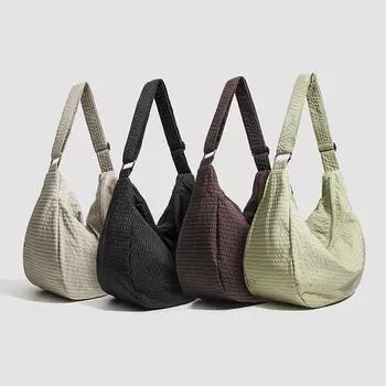 Легкая повседневная универсальная клетчатая холщовая сумка-тоут через плечо Niche Ins Lazy Style