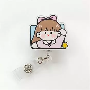 Легкая пряжка, выдвижная катушка для бейджа, зажимы для карточек с именем, держатель для удостоверений личности, школьники 12