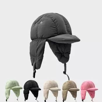 Легкая пуховая хлопковая кепка Lei Feng для мужчин и женщин, зимняя теплая защитная кепка для байкера, утолщенная бархатная кепка One Size серый