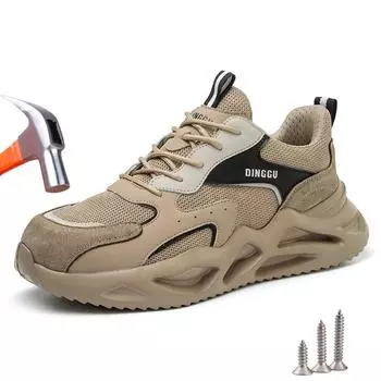 Легкая рабочая защитная обувь, мужская и женская обувь со стальным носком, неразрушимые проколостойкие защитные ботинки, защитные рабочие кроссовки 37