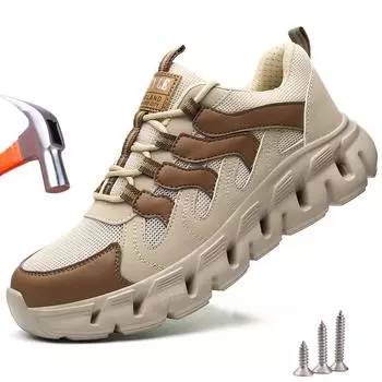 Легкая рабочая защитная обувь, мужская и женская обувь со стальным носком, защитные защитные ботинки Industria, мужские дышащие рабочие кроссовки, обувь 37 серый