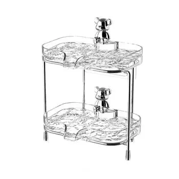 Легкая роскошь двухслойная мыльница настенная высококлассная бытовая ванная комната сливная полка для хранения мыла двухслойная мыльница