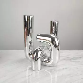 Легкая роскошь гальванизированные локтевые украшения ваза креативные витые цветы посуда модель комнаты гостиная журнальный столик телевизор тумба украшения мебель