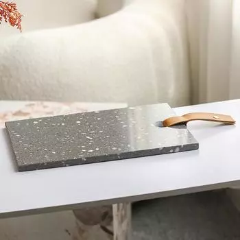 Легкая Роскошь Геометрическая Мраморная Кожаная Разделочная Доска Украшения Модельная Комната Выставочный Зал Столовая Кухня Гостиная Настольный Поднос Аксессуары