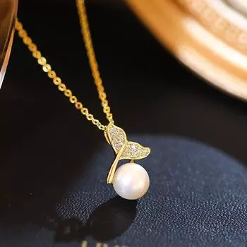 Легкая роскошь и нишевый дизайн, универсальный японский и корейский стиль, слезы русалки, модное ожерелье из титановой стали, женская цепочка на ключицу Adjustable size