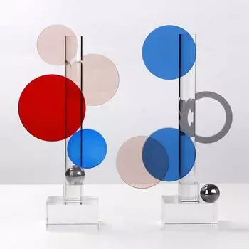 Легкая роскошь, красочные круглые хрустальные украшения, дизайнерская креативная мебель, модель комнаты, гостиной, кабинета, дома, мягкие украшения Type A