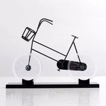 Легкая роскошь Кристалл Велосипед Украшения Модель Комната Гостиная Кабинет Креативная Металлическая Модель Велосипеда Мебель Аксессуары для Дома Men s