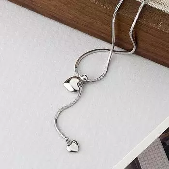 Легкая роскошь, ощущение высокого класса, ожерелье с кисточками Love, цепочка из змеиной кости, темперамент, корейская версия, персонализированная цепочка на шею в форме сердца