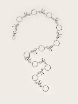 Легкая роскошь ретро поясная цепочка женская нишевая текстура бант металлическая цепочка для ремня аксессуары ретро