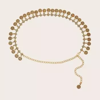 Легкая роскошь ретро поясная цепочка женская нишевая текстура ретро металлическая цепочка для ремня аксессуары ретро