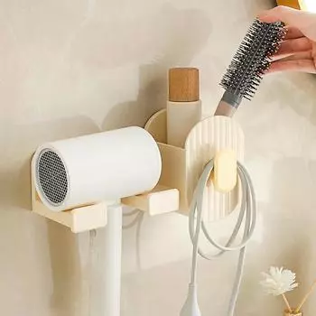 Легкая роскошь с расческой для хранения держатель для фена без проколов стойка для хранения фена