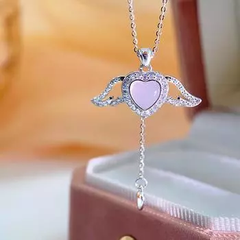 Легкая роскошь, сладкая любовь, крылья ангела, динамичное ожерелье с кисточками, изысканная цепочка на ключицу, женский