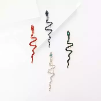 Легкая роскошная брошь в виде змеи из сплава с бриллиантами, элитный нишевый дизайн, мужские и женские костюмы, платья, корсажи, ювелирные булавки