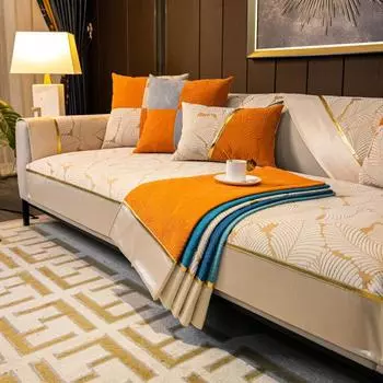 Легкая роскошная диванная подушка, чехол для дивана, полотенце, синель, четыре сезона, универсальная нескользящая диванная подушка, чехол для подушки 70*70