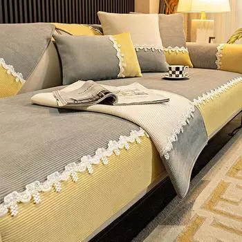 Легкая роскошная диванная подушка для всех сезонов, нескользящая подушка, не совсем белая ткань в скандинавском простом корейском стиле, утолщенный чехол для дивана 70*70cm