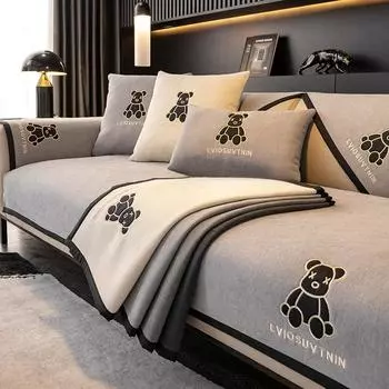 Легкая роскошная диванная подушка из синели, универсальная современная современная простая подушка для дивана, нескользящая ткань для дивана, расширенная подушка 70*70