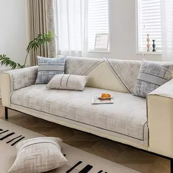 Легкая роскошная диванная подушка из синели, универсальная нескользящая подушка на четыре сезона, простая современная подушка, кожаный чехол для дивана 70*70cm