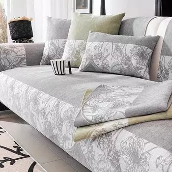 Легкая роскошная диванная подушка, универсальная нескользящая подушка на четыре сезона, новый стильный кожаный чехол для дивана, синель во французском стиле 70x70