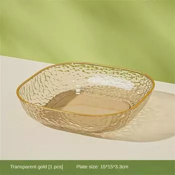 Легкая роскошная домашняя тарелка для фруктов, выпечка для гостиной, маленькая подвесная тарелка для закусок, печенья, пластиковая тарелка для закусок в офисе