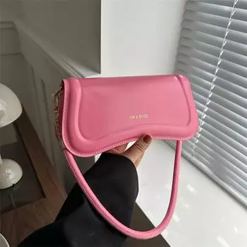 Легкая роскошная фактурная сумка через плечо 2024 года, новая зимняя мода, французская нишевая сумка для подмышек, универсальная сумка для поездок на работу чёрный