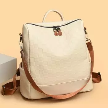 Легкая, роскошная и высококачественная сумка через плечо для женского рюкзака, мягкая кожа из искусственной кожи, модная, простая, водонепроницаемая, дорожная сумка большой вместимости, рюкзак