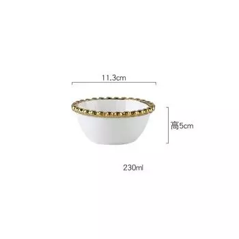 Легкая роскошная керамическая тарелка Golden Pearl, обеденные тарелки и миски в скандинавском стиле, блюда для спагетти, десертные салатники, столовая посуда