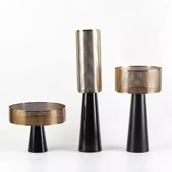 Легкая роскошная креативная металлическая полая фруктовая тарелка и ваза, комбинация предметов домашнего обихода, отдел продаж, модель комнаты, ваза, поднос, ювелирные изделия