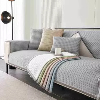 Легкая роскошная летняя подушка для дивана, подушка для сиденья для лета, высококачественный нескользящий чехол для дивана, ткань для ледяного покрытия 70*70cm