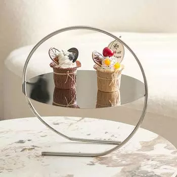 Легкая роскошная модель украшения комнаты поднос для хранения торта и фруктов демонстрационная стойка креативная художественная корзина поднос для хранения украшения