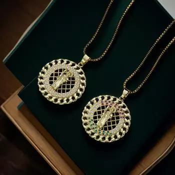 Легкая роскошная модная медная циркониевая гальванизированная подвеска из настоящего золота Virgin, женская нишевая цепочка с цепочкой на ключицу Advanced Sense