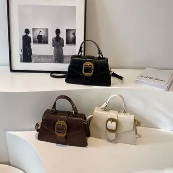 Легкая роскошная модная мини-сумка небольшого размера, простая высококачественная дизайнерская сумка через плечо Sense, женская корейская сумка из вощеной кожи (20cm<Max Length<30cm)