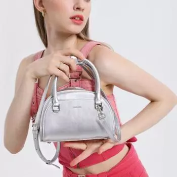 Легкая роскошная модная сумка для боулинга, женская кожаная сумка через плечо, женская сумка через плечо чёрный