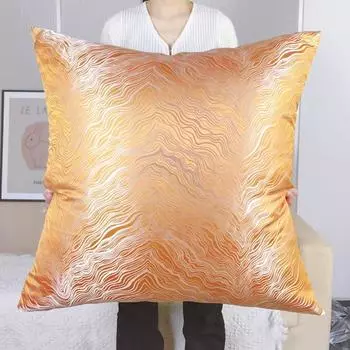 Легкая роскошная наволочка большого размера с высокоточным геометрическим узором в виде водной ряби, современные наволочки для декоративной гостиной 45x45cm шампанского